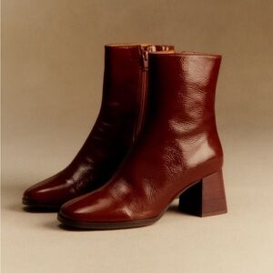 Sézane Axelle Boots in Camel, size 39